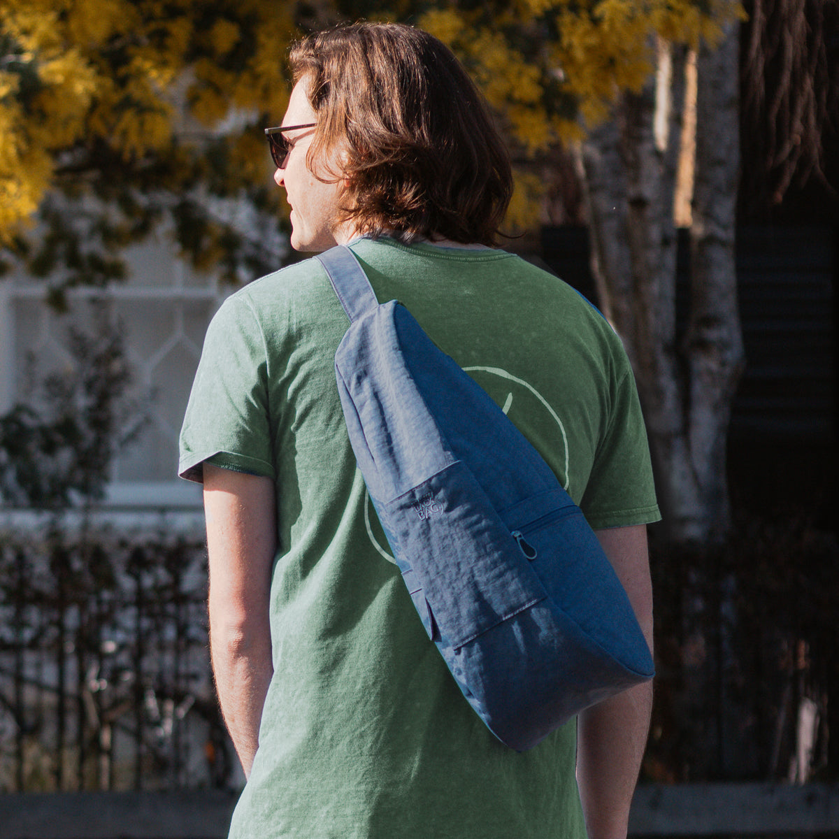AmeriBag Healthy Back Bag tote Distressed Nylon Medium (Vintage Indigo)