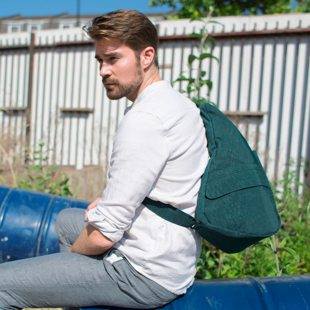 AmeriBag 19" Distressed Nylon Healthy Back Bag Tote® (Dark Teal)