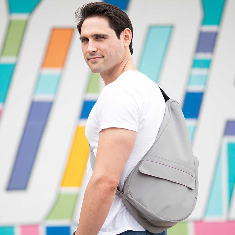 AmeriBag Healthy Back Bag tote Microfiber Medium (Nickel)
